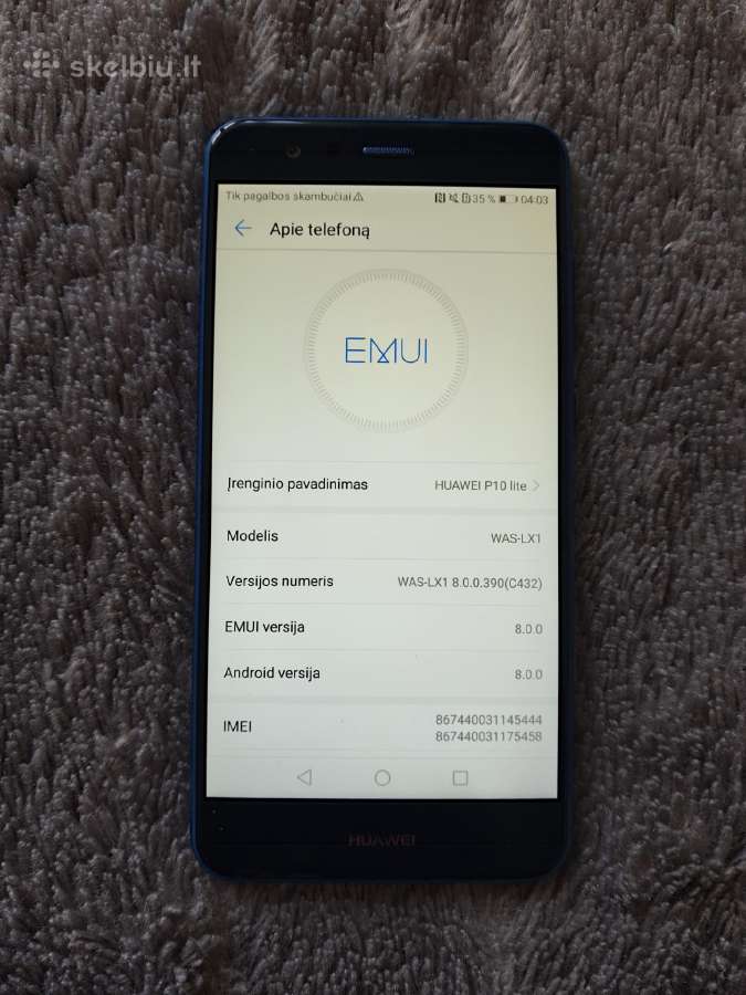 Huawei P10 lite mobilusis telefonas - nuotraukos Nr. 4