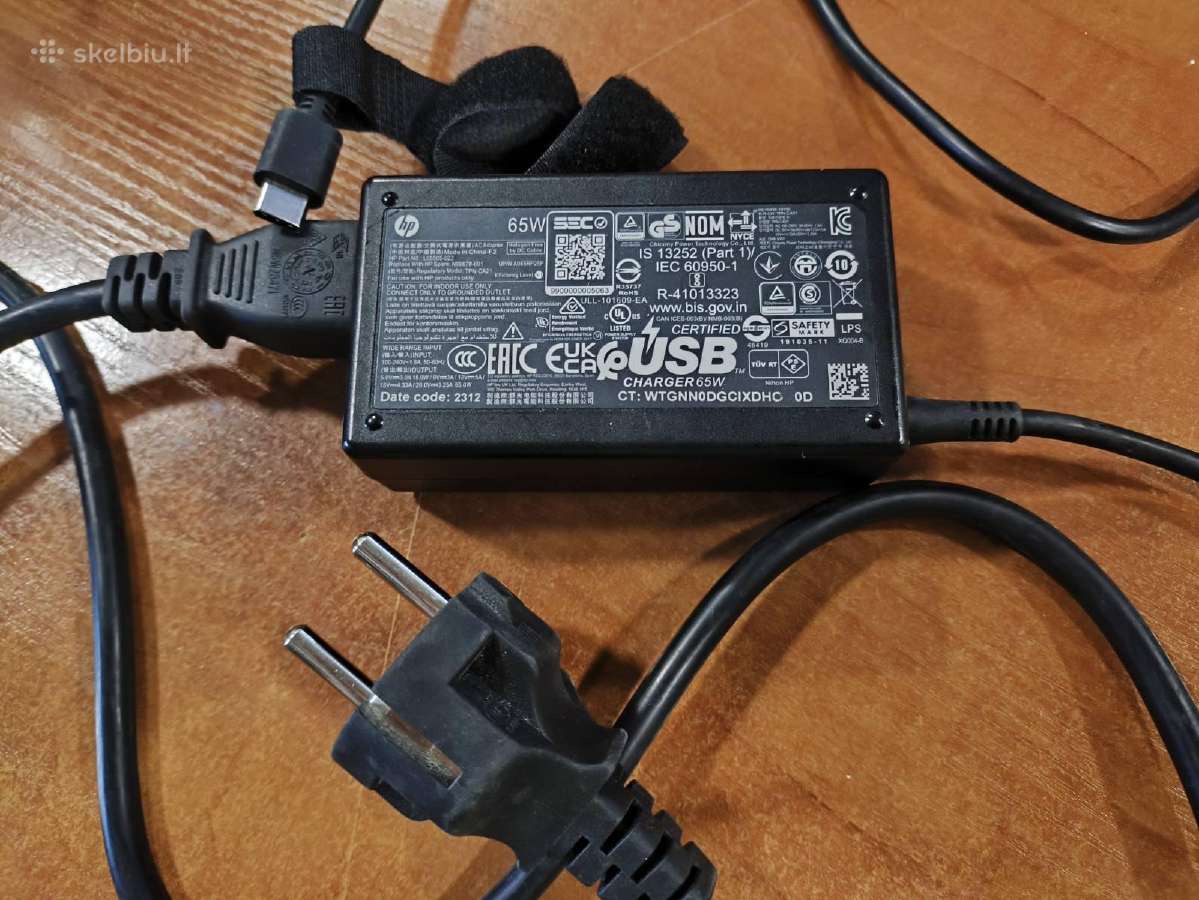 Originalus Hp įkroviklis 65w Type C su garantija - nuotraukos Nr. 2
