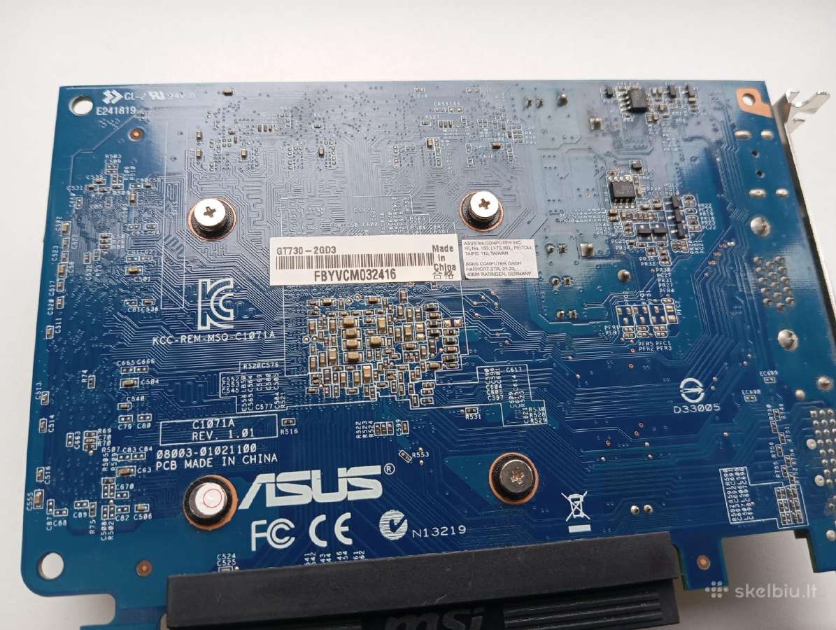 Asus Geforce GT 730 2gb - nuotraukos Nr. 3