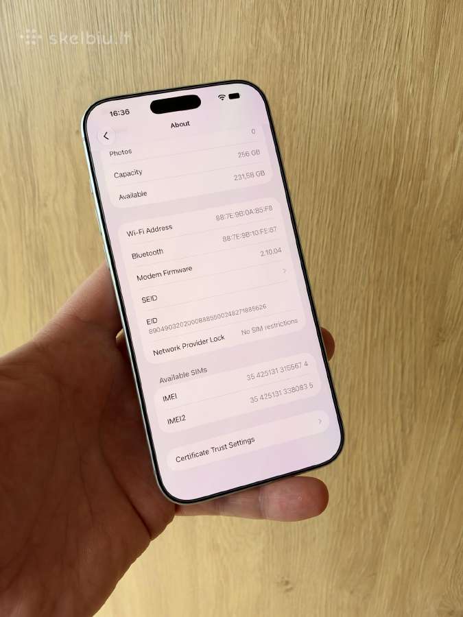 Kaip naujas! iPhone 17 Pro Max + Mujjo dėklas. - nuotraukos Nr. 10