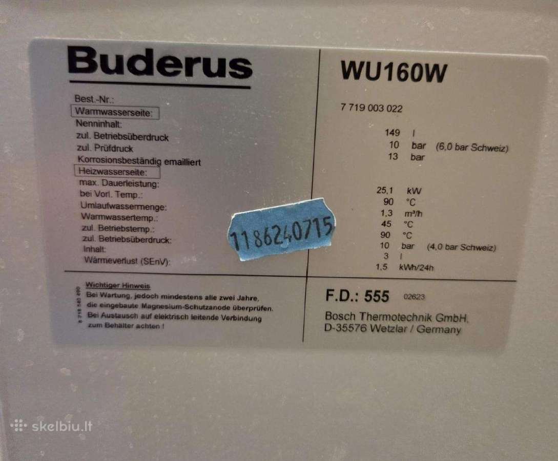 Buderus boileris naudotas - nuotraukos Nr. 2