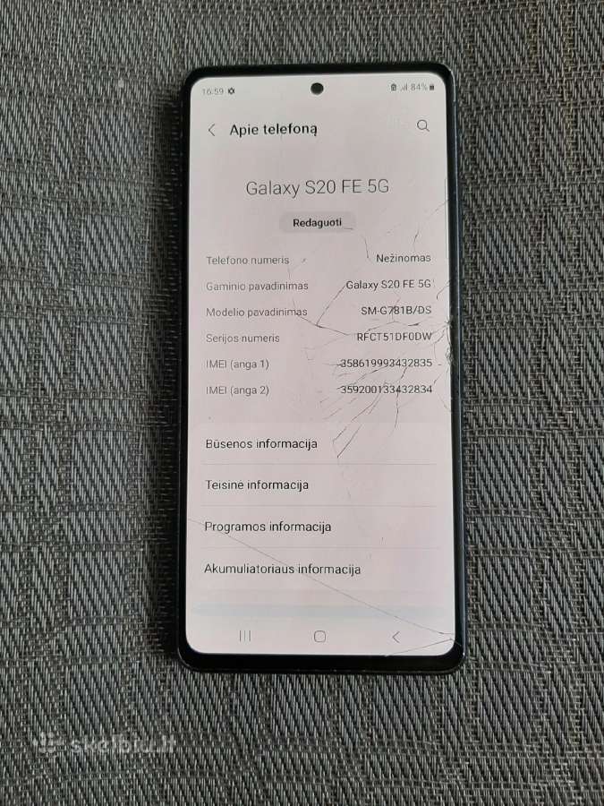 Samsung s20 Fe 5G 128gb - nuotraukos Nr. 4