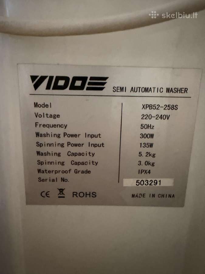 Dovanoju pusiau automatinę skalbimo mašiną - nuotraukos Nr. 4