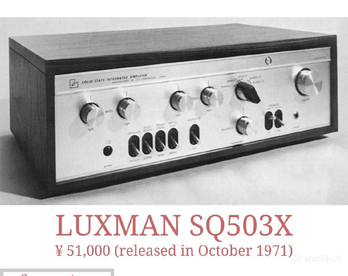 Vintažinis Luxman Sq-503x, 505x, 507x - nuotraukos Nr. 20