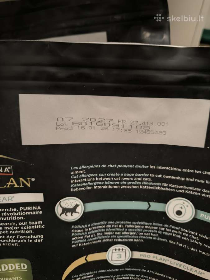 Sausas maistas katėms Purina Pro Plan Liveclear - nuotraukos Nr. 2