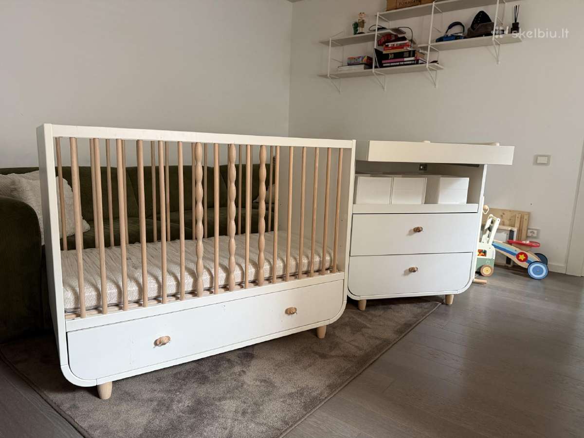 Ikea Myllra lovyte ir vystymo komoda su Lonas ciuz - nuotraukos Nr. 2
