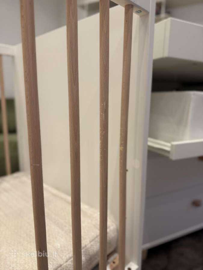 Ikea Myllra lovyte ir vystymo komoda su Lonas ciuz - nuotraukos Nr. 17