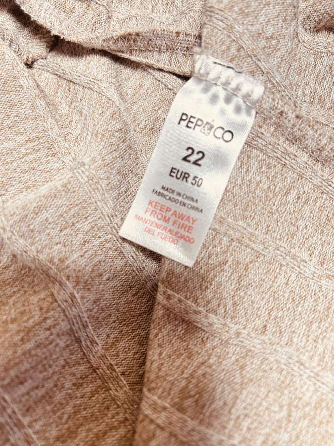 **Lengva smėlio spalvos Pep&co suknelė, 50 dydis - nuotraukos Nr. 2