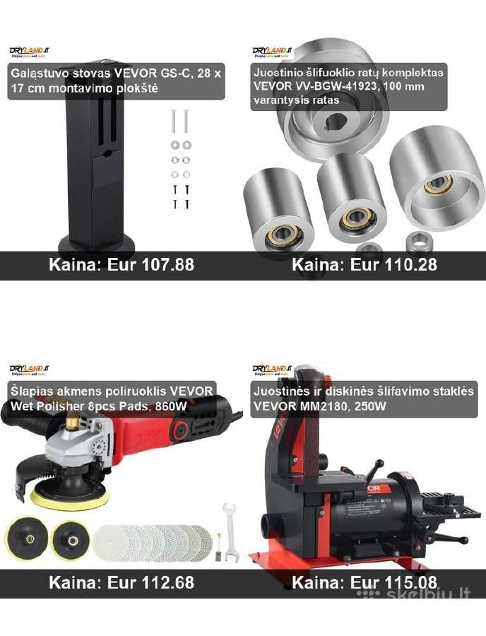 Įrankiai: kampiniai šlifuokliai, poliruokliai - nuotraukos Nr. 23