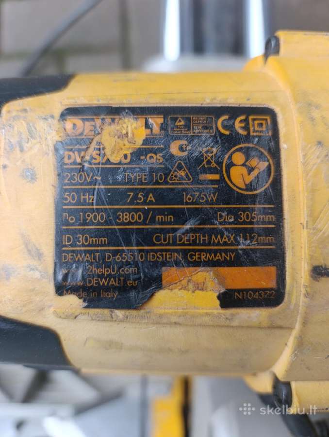 Skersavimo pjūklas Dewalt - nuotraukos Nr. 3
