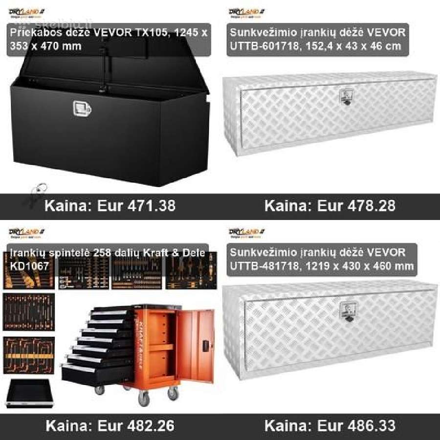 Aliumininės įrankių dėžės patikimos tvirtos - nuotraukos Nr. 23