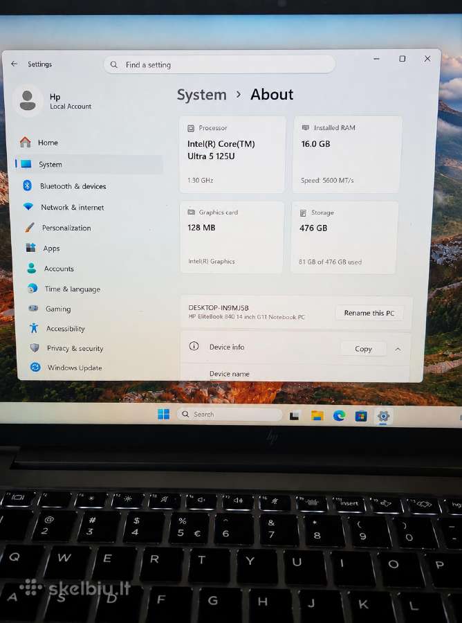 Hp Elitebook 840 G11 Wuxga Ultra 5 - nuotraukos Nr. 4