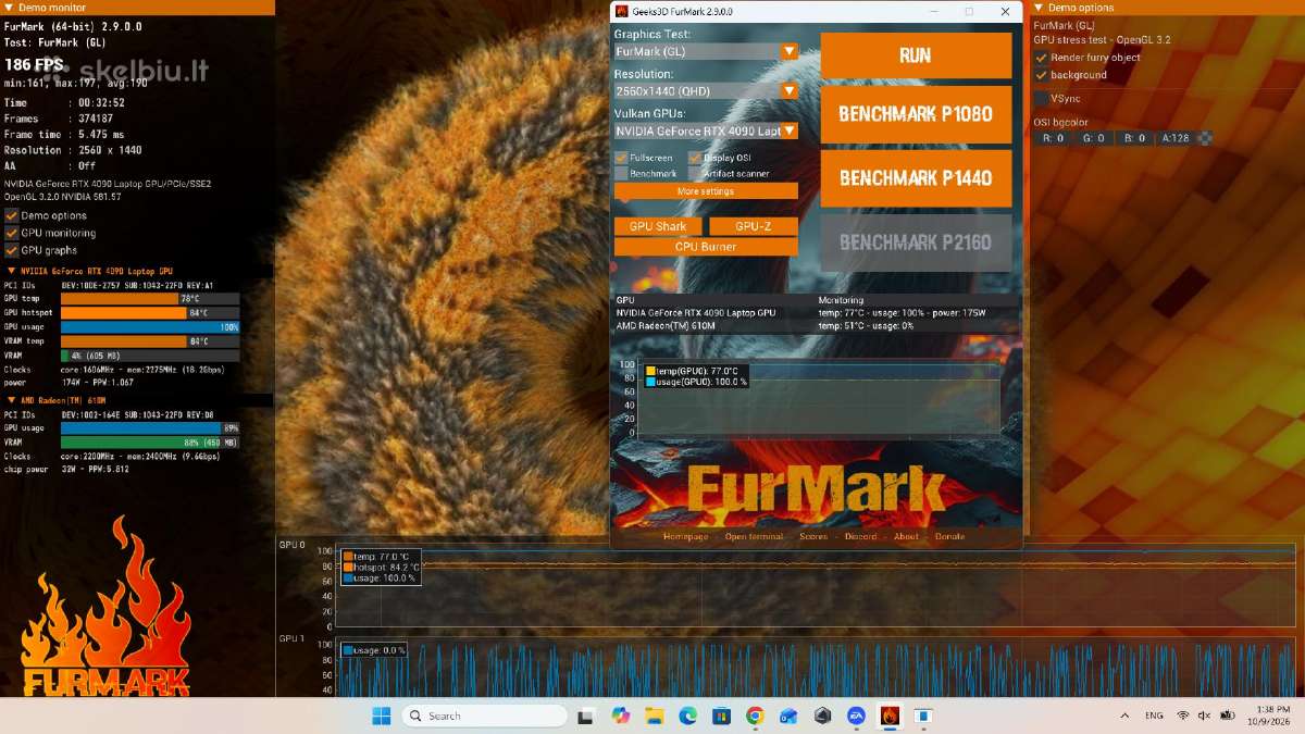 Asus Rog Strix Scar 17 Rtx 4090 Ryzen 9 - nuotraukos Nr. 7