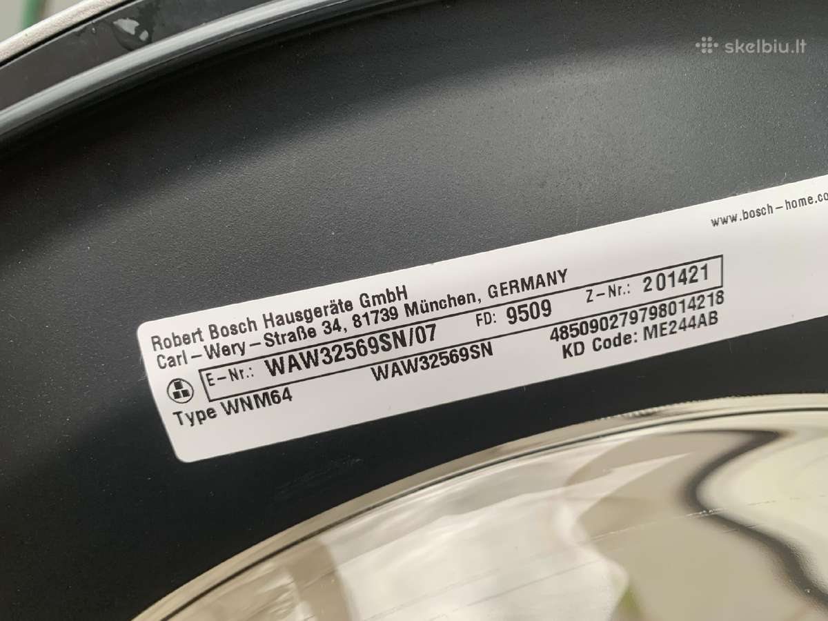 Bosch Serie8 9kg. - nuotraukos Nr. 7