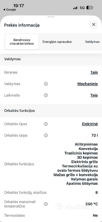 Įmontuojamą orkaitė Beko - nuotraukos Nr. 5