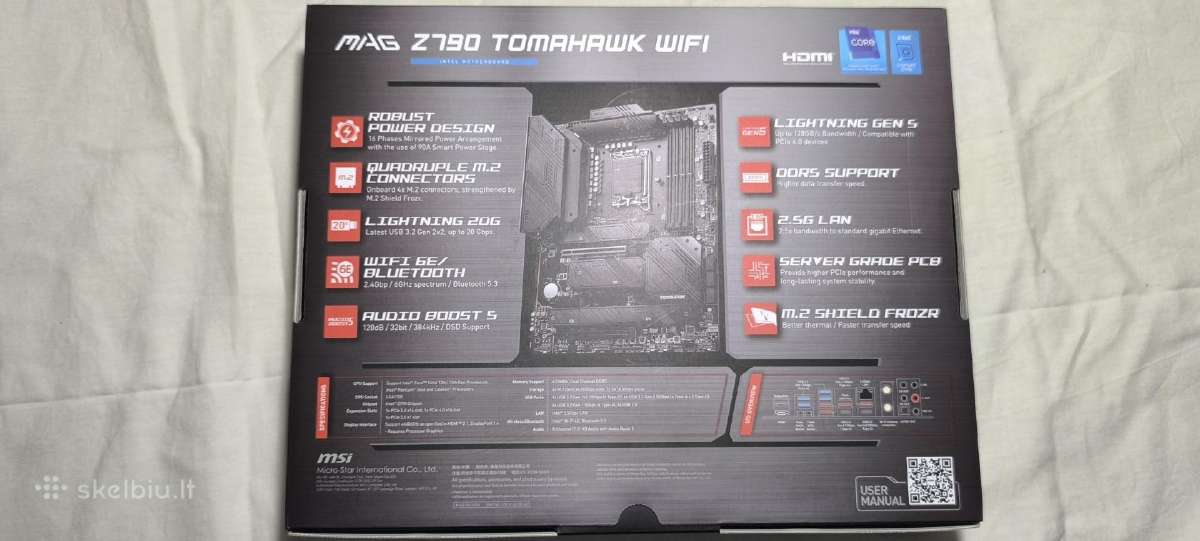 Msi Mag Z790 Tomahawk WiFi (Ddr5) naudota - nuotraukos Nr. 2