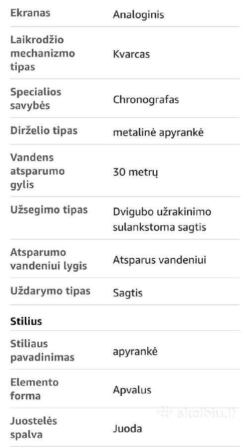 Olevs kvarcinis nerūdijančio plieno laikrodis - nuotraukos Nr. 10