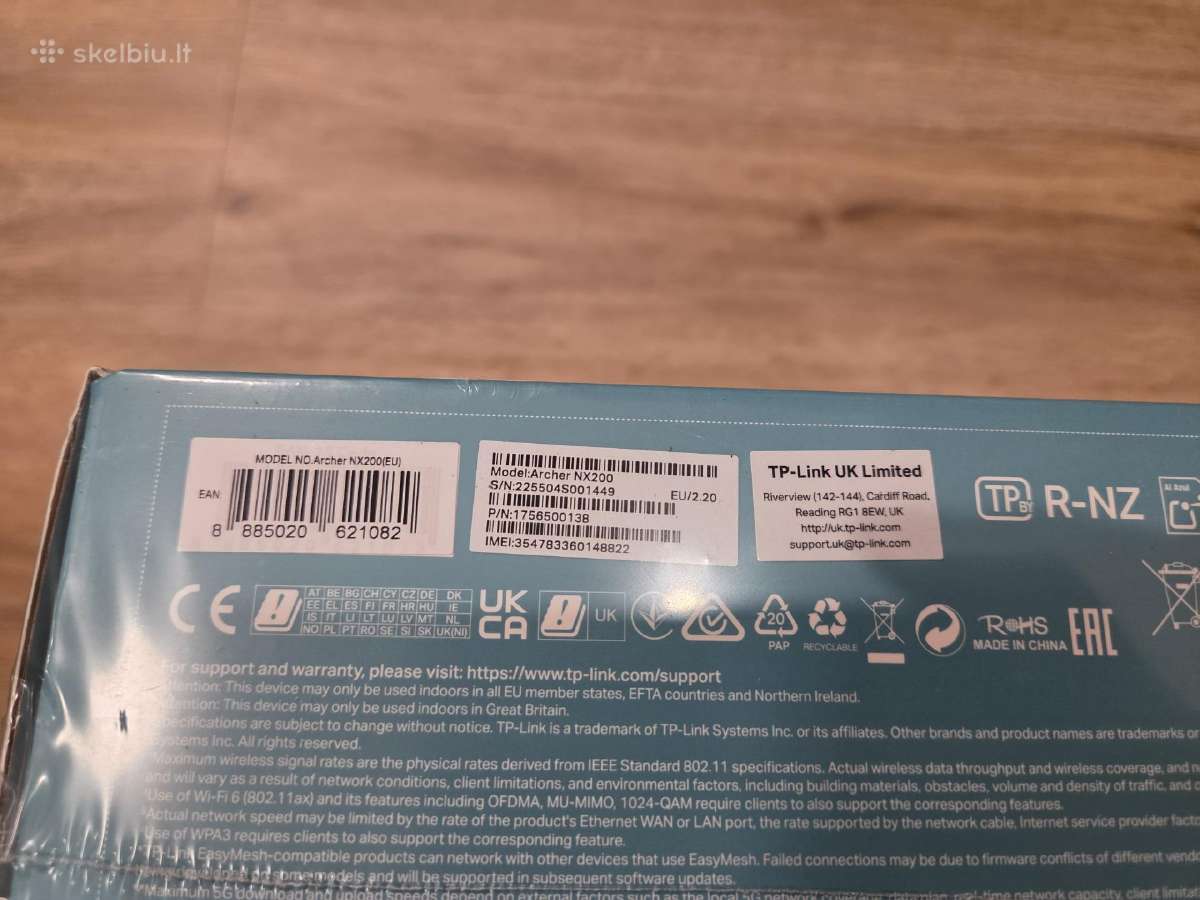 Tp-link Tl-wr1502x Ax1500 Nx200 Maršrutizatorius - nuotraukos Nr. 7