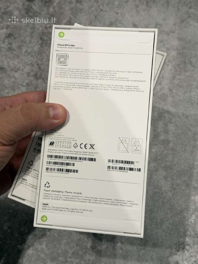 Apple iPhone 18 Pro Max Burgundy Naujas! - nuotraukos Nr. 2
