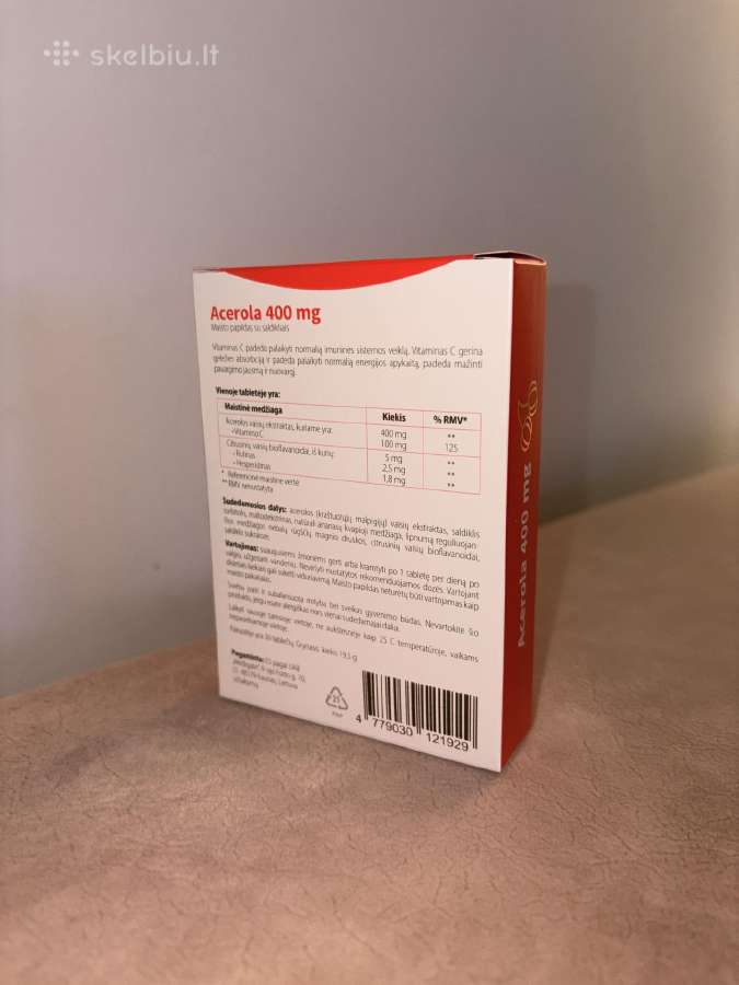 Acerola 400 mg - nuotraukos Nr. 2