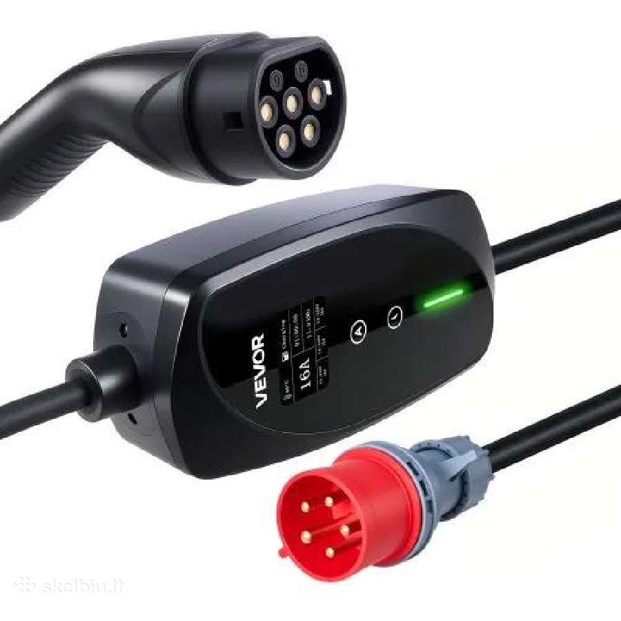 Nešiojamas 11 kw Ev įkroviklis su 8 m kabeliu - nuotraukos Nr. 8