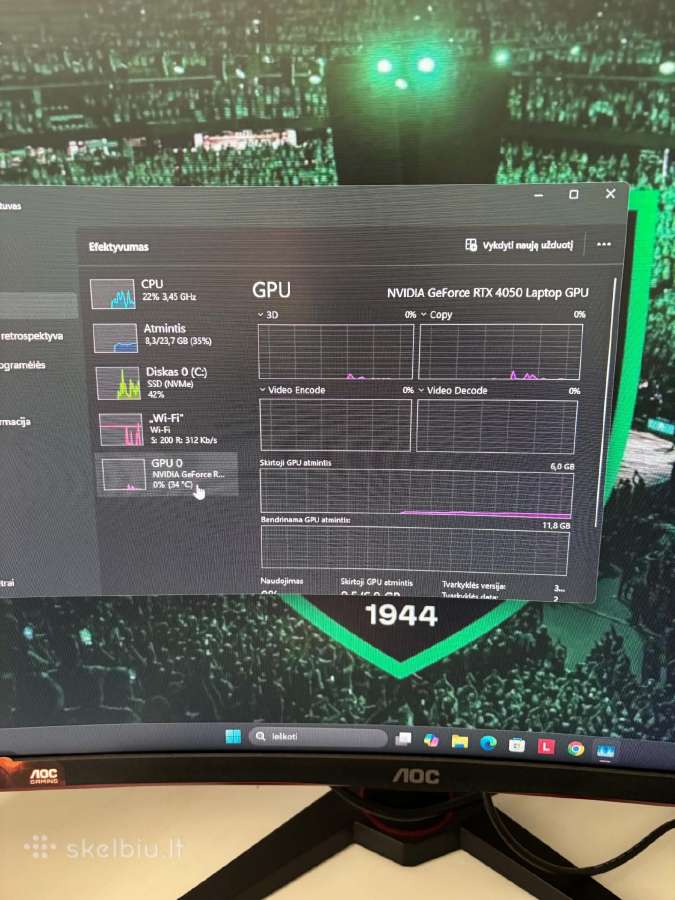 Lenovo Loq 15arp9, Ryzen 7 ,24gb, Rtx4050 - nuotraukos Nr. 4