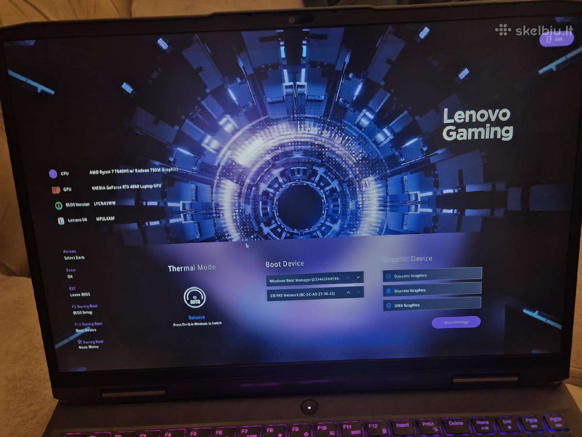 Lenovo Loq 15ryzen 7 7840hs Rtx 4060 8gb,16gb,1tb - nuotraukos Nr. 2
