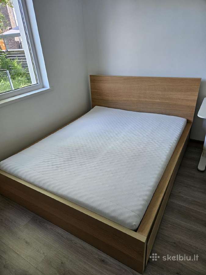 Ikea Malm dvigulė lova su čiužiniu ir 4 stalčiais - nuotraukos Nr. 2