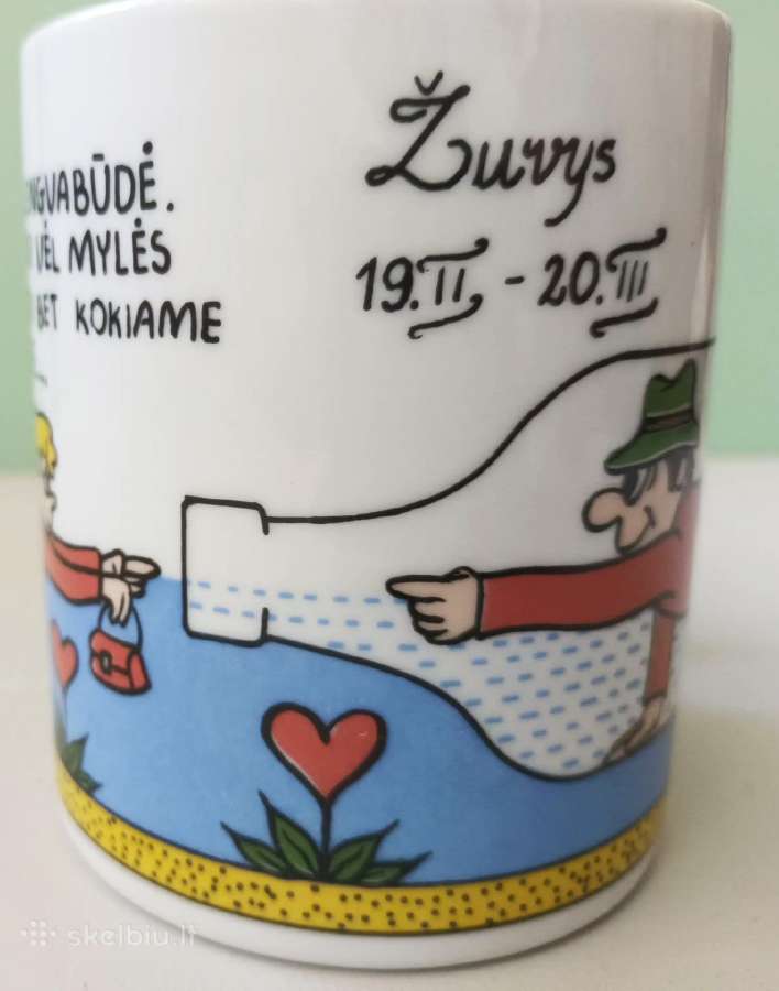 Puodelis, 300ml, Zodiakas Žuvys, Awa Porcelain - nuotraukos Nr. 4