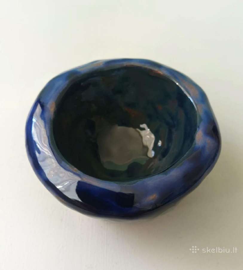 Rankų darbo keraminis indelis, 4,5cm aukštis - nuotraukos Nr. 3