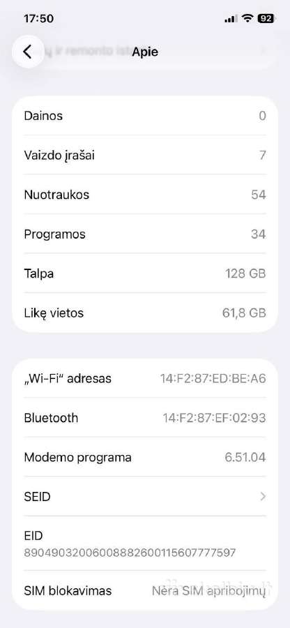 iPhone 12 128gb - nuotraukos Nr. 4