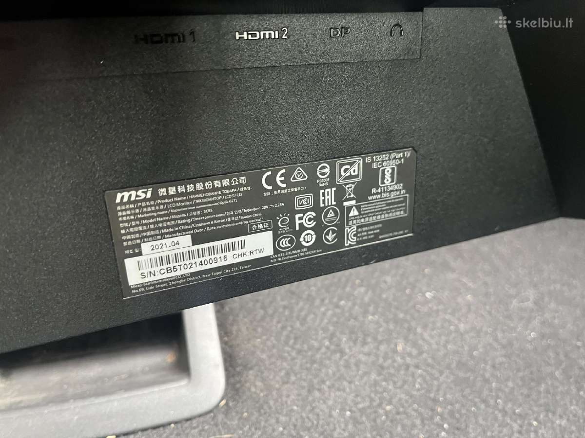 Msi žaidimų monitorius Optix G271 - nuotraukos Nr. 2