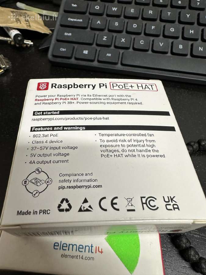 Raspberry Pi Poe+ Hat - nuotraukos Nr. 2