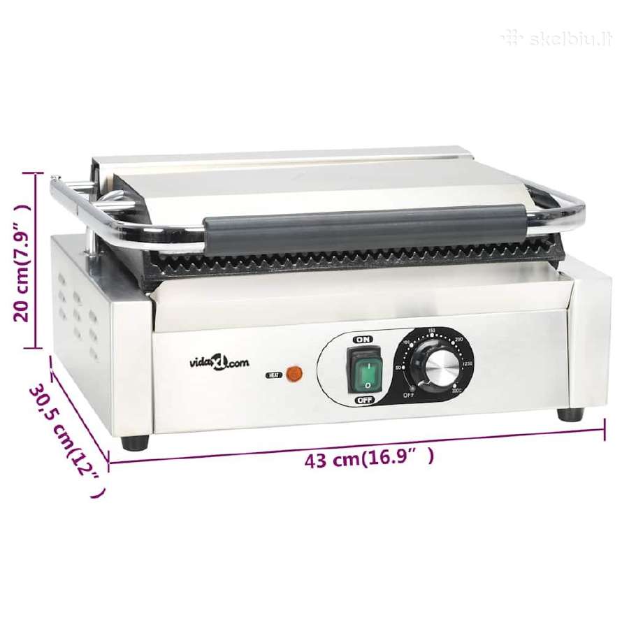 Panini sumuštinių grilis vidaxl(50750) - nuotraukos Nr. 6