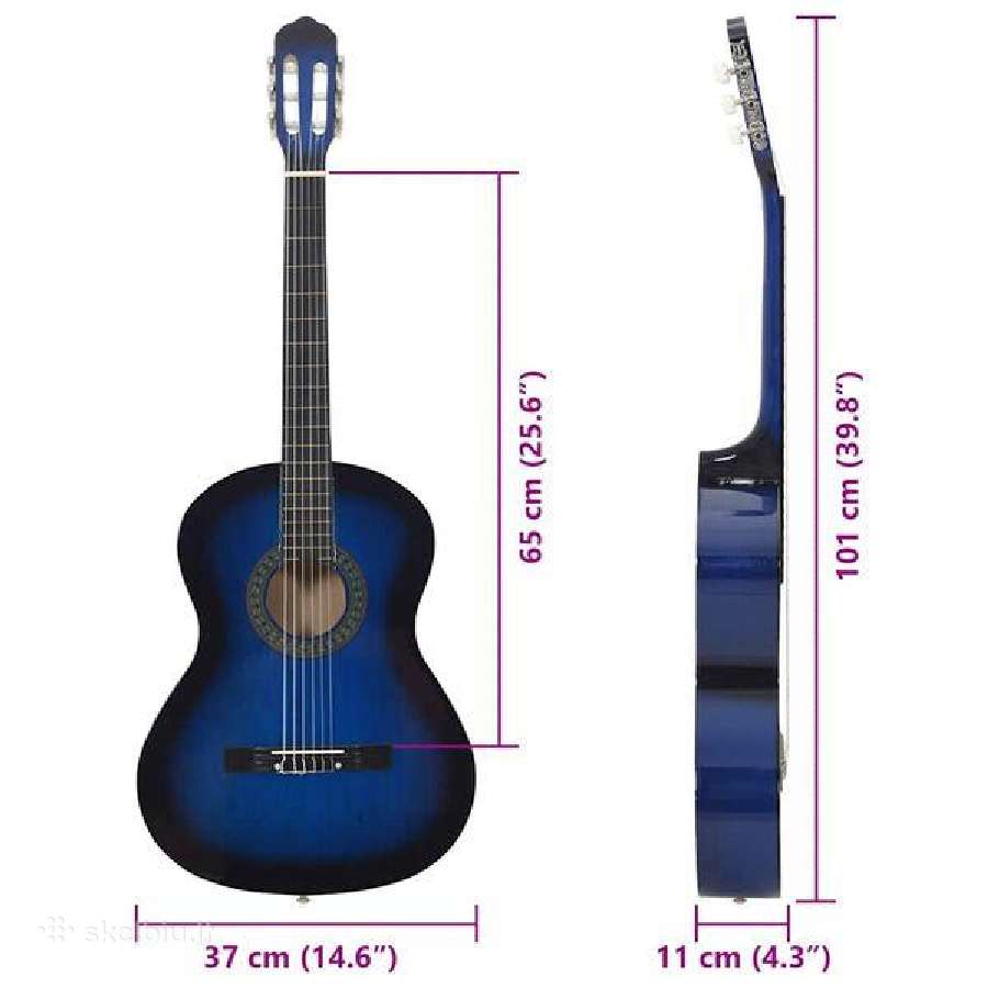 Klasikinės gitaros rinkinys vidaxl(70109) - nuotraukos Nr. 5
