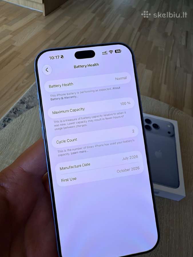 Apple iPhone 18 Pro Max, Glacier + Clear Case - nuotraukos Nr. 9