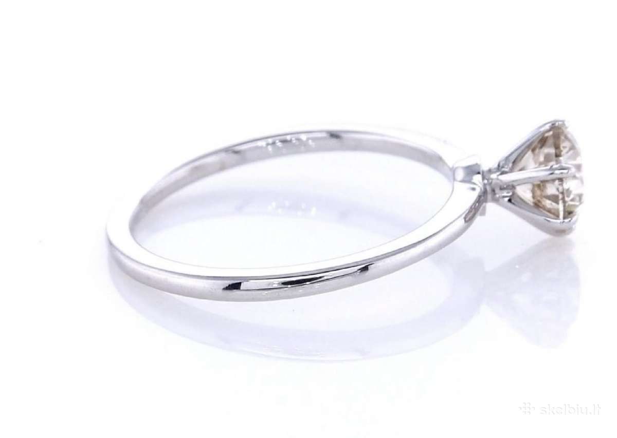 Prabangus aukso žiedas su dideliu 1.0 ct deimantu - nuotraukos Nr. 4