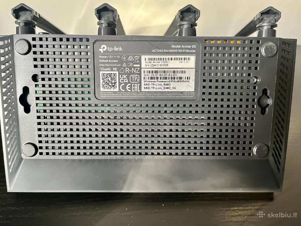 Tp-link Archer C6 - Ac1200 Mesh Wi-fi maršrutizato - nuotraukos Nr. 5