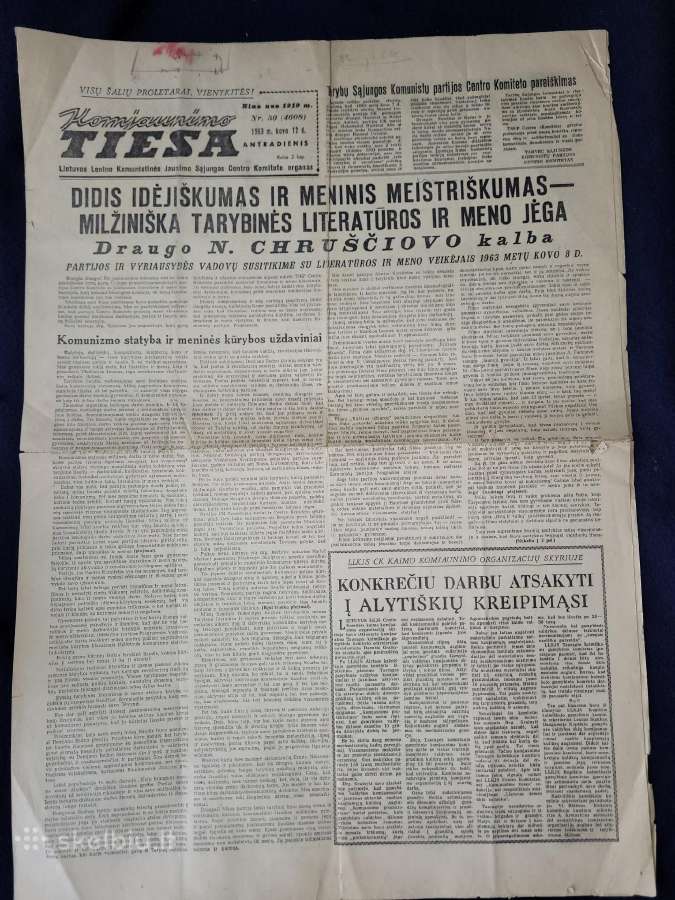 Komjaunimo Tiesa 1963. Chruščiovo kalba - nuotraukos Nr. 2