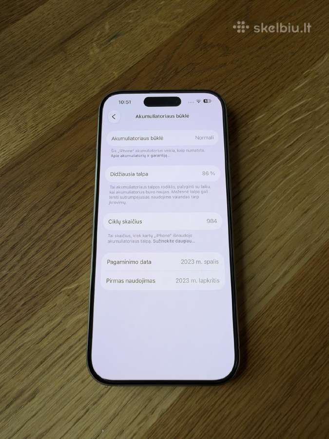 iPhone 15 pro, 256 GB, natūralaus titano spalvos - nuotraukos Nr. 7