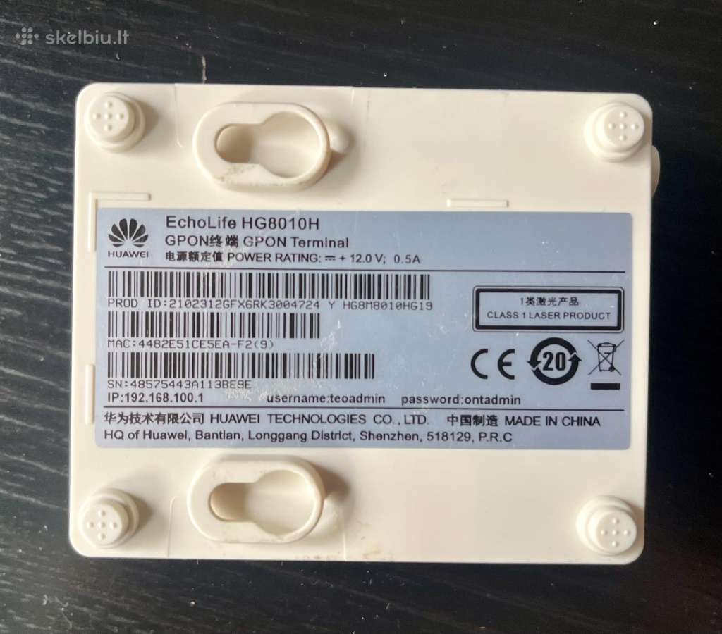 Huawei Echolife Hg8010h - Gpon Ont terminalas - nuotraukos Nr. 3