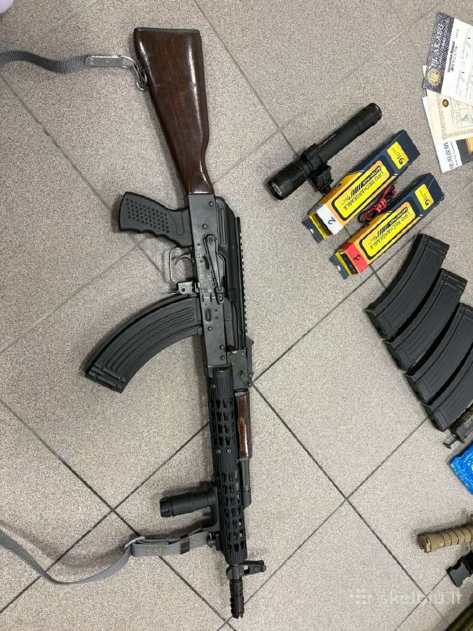 Airsoft komplektas: E&l Ak, Desert Eagle, apranga - nuotraukos Nr. 10
