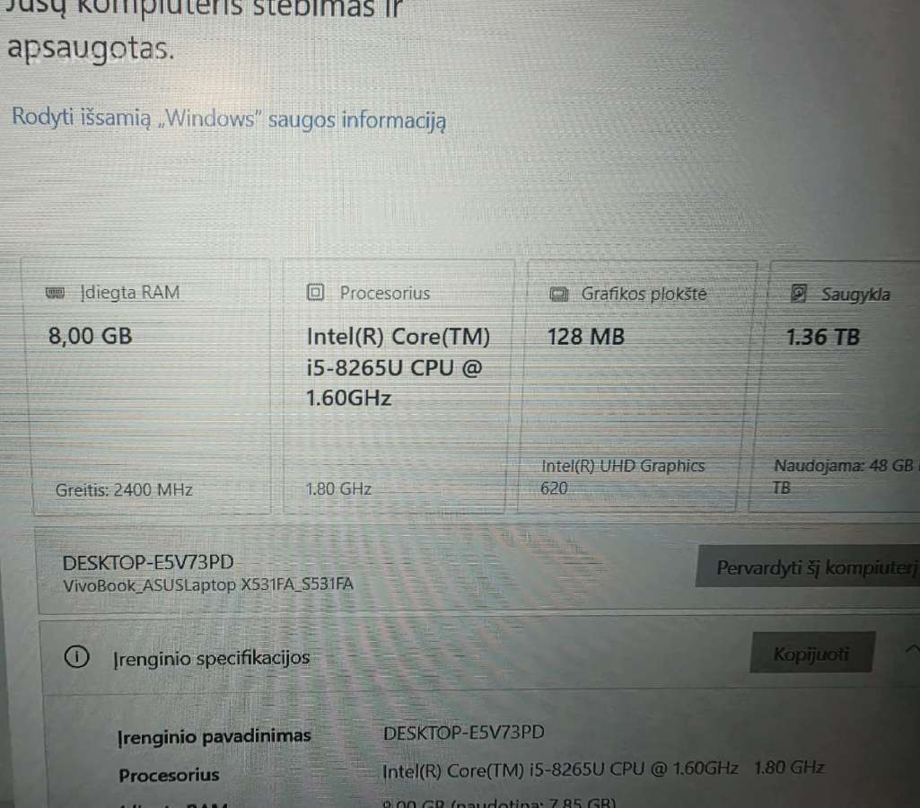 Asus Vivobook - nuotraukos Nr. 2