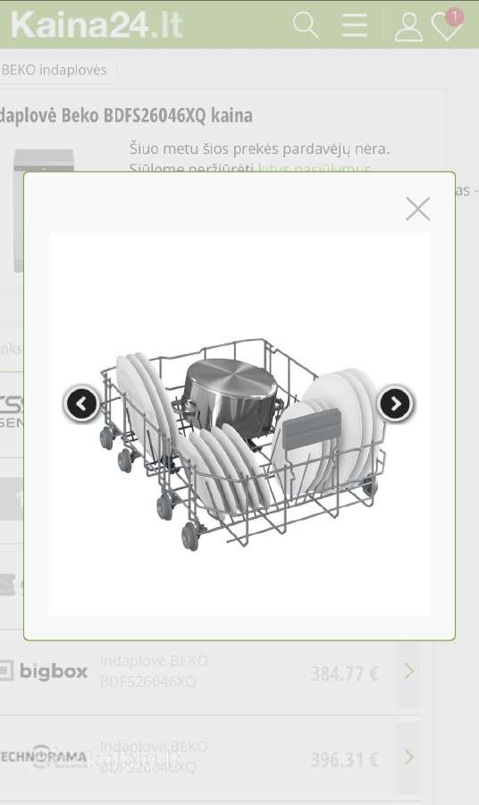 Beko indaplovė Bdfs26046xq - nuotraukos Nr. 5