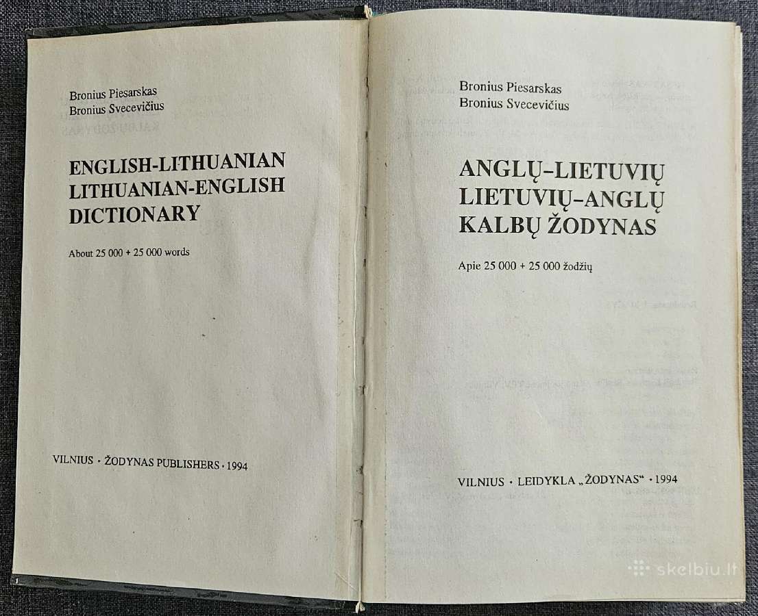 Žodynas Anglų-lietuvių-anglų - nuotraukos Nr. 2