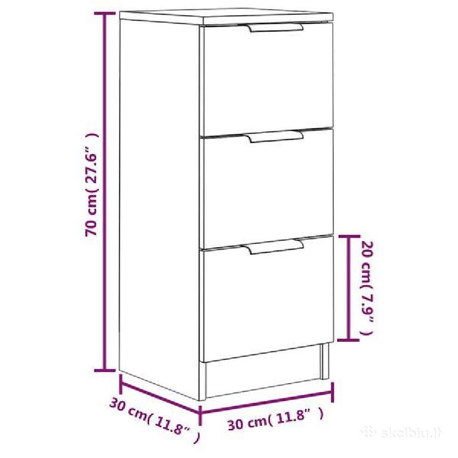 Šoninė spintelė, apdirbta mediena vidaxl(811151) - nuotraukos Nr. 8