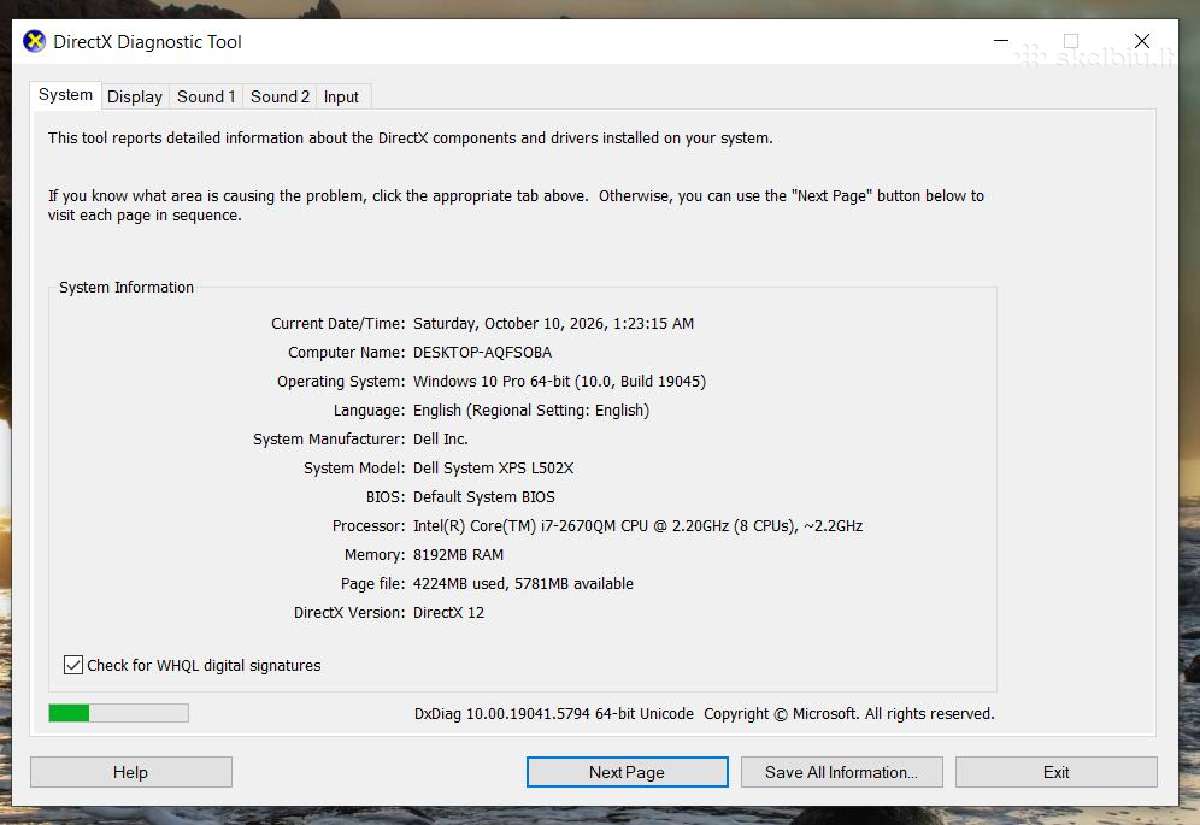 Dell Xps 15 L502x i7 8 GB RAM 240 GB SSD - nuotraukos Nr. 11