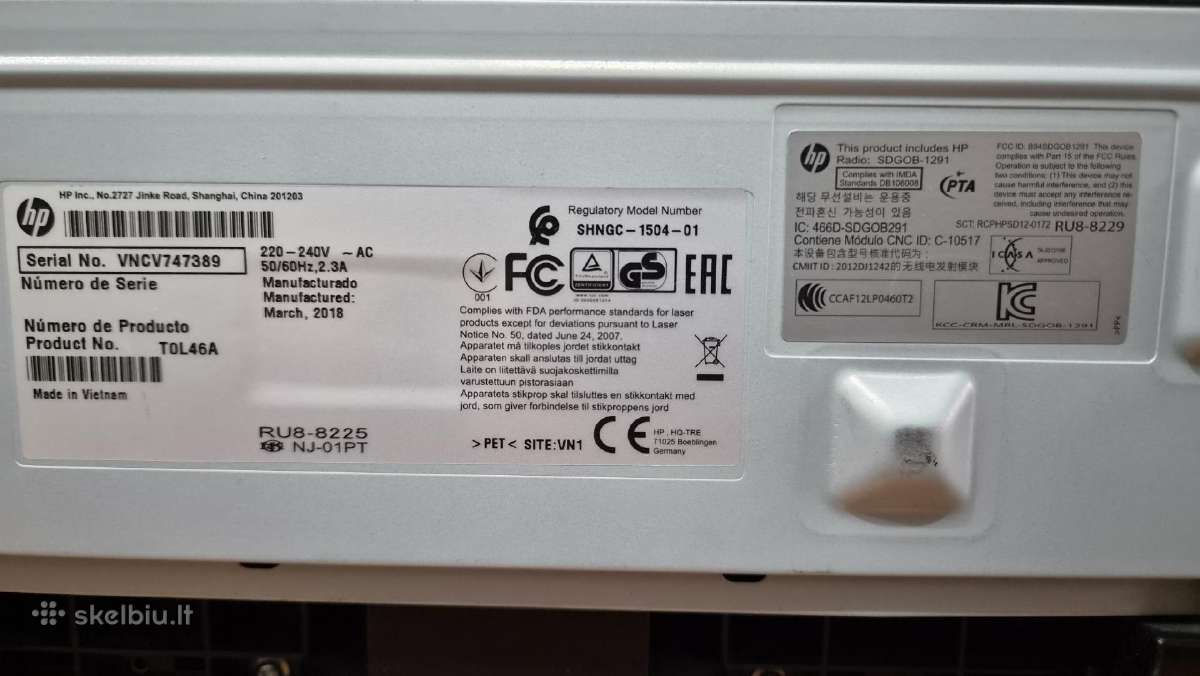 Spausdintuvas su Wi-fi Hp Pro M12w - nuotraukos Nr. 4