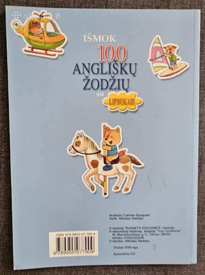 Knyga vaikams ''Išmok 100 Angliškų žodžių'' - nuotraukos Nr. 2