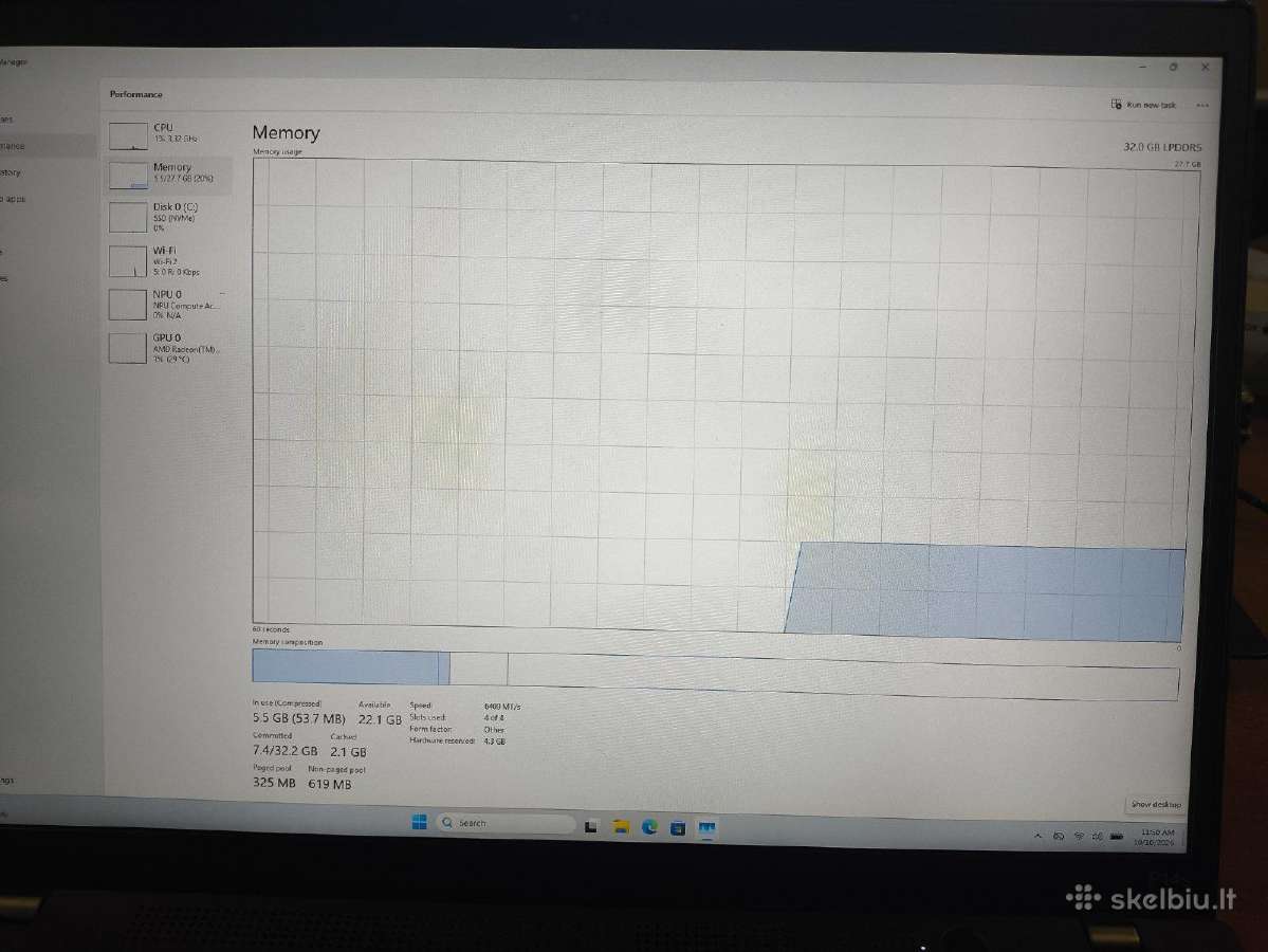 P14s Fhd+ Ryzen 7 7840u 32gb 1tb 1% Metai garantij - nuotraukos Nr. 6
